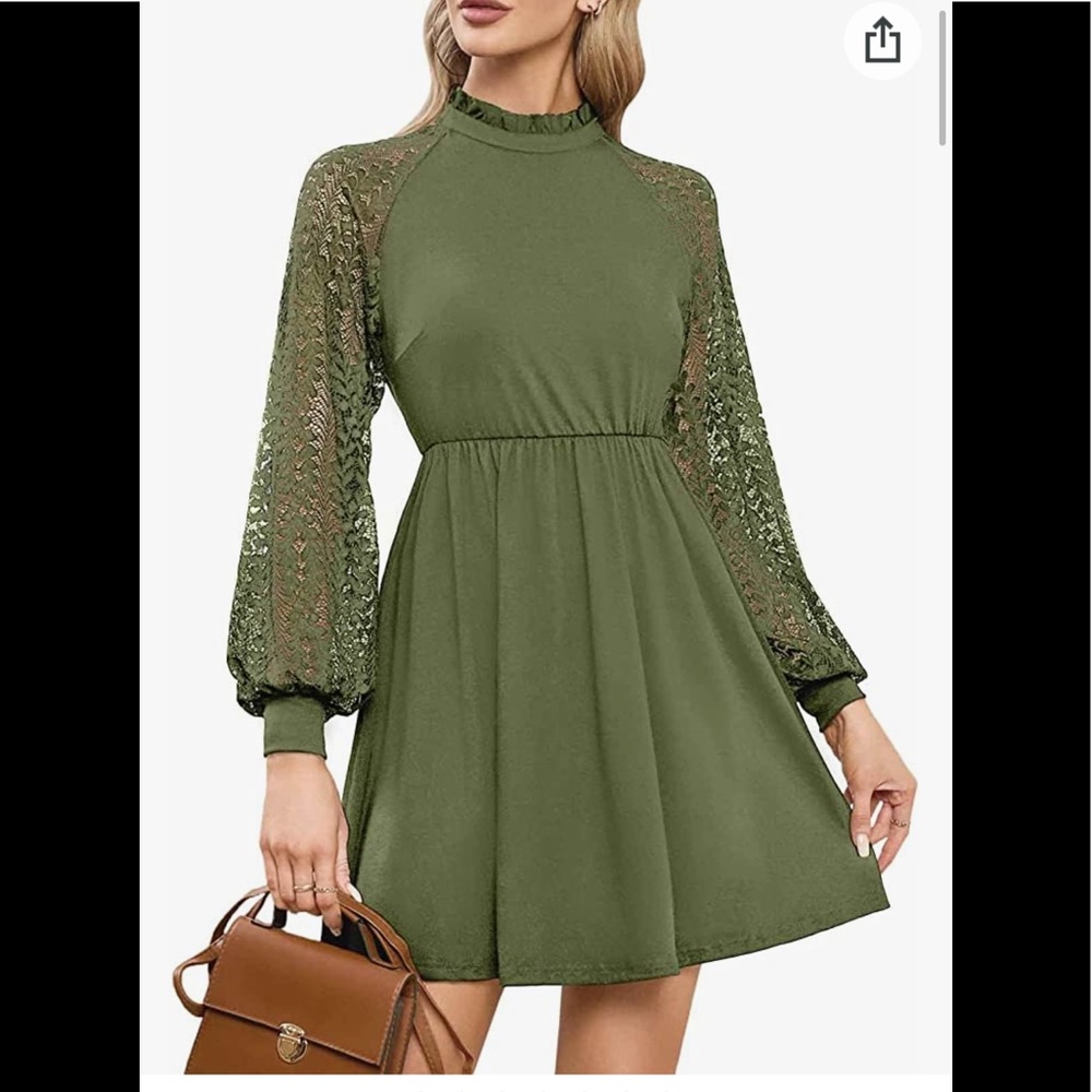 Amazon exlura lace dress green